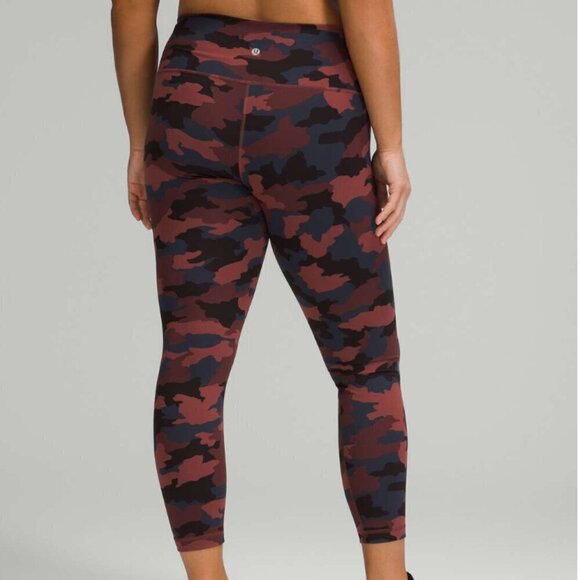 Lululemon Wunder Train HR 25" Heritage 365 Camo Smoky Red Night Sea - Picture 6 of 6